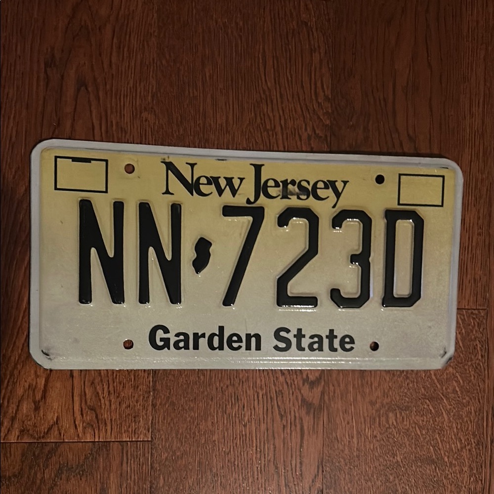 Vintage New Jersey License Plate